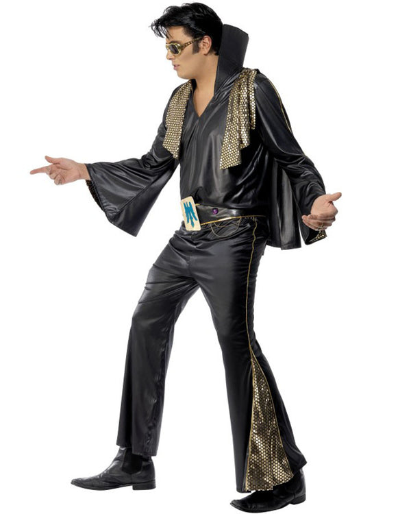 Black and Gold Elvis Mens Costume