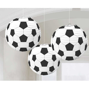 Soccer Paper Lanterns Pack of 3