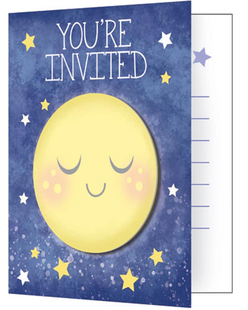 Moon and Back Invitations Pack of 8