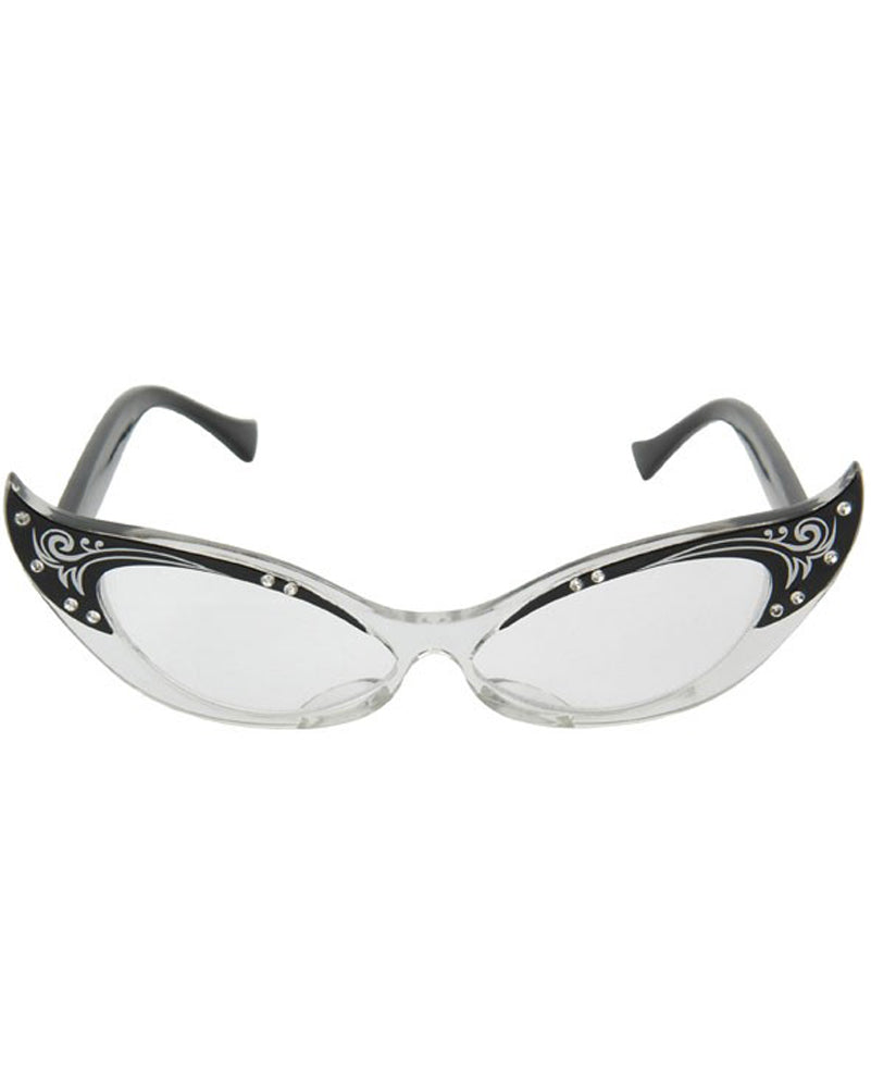 50s Deluxe Cats Eye Vintage Adult Glasses - Main Image