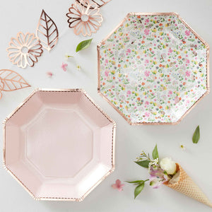 Ditsy Floral Paper Plates Pack of 8