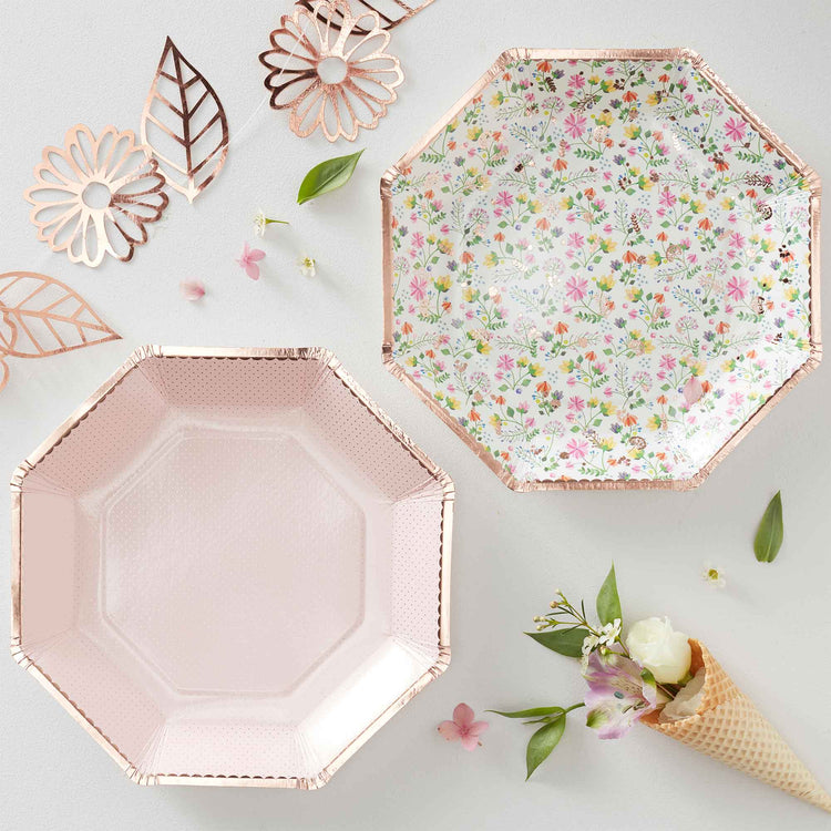 Ditsy Floral Paper Plates Pack of 8