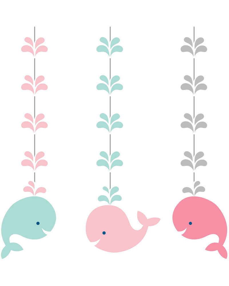 Lil Spout Pink Hanging Cutout Decorations Pack of 3