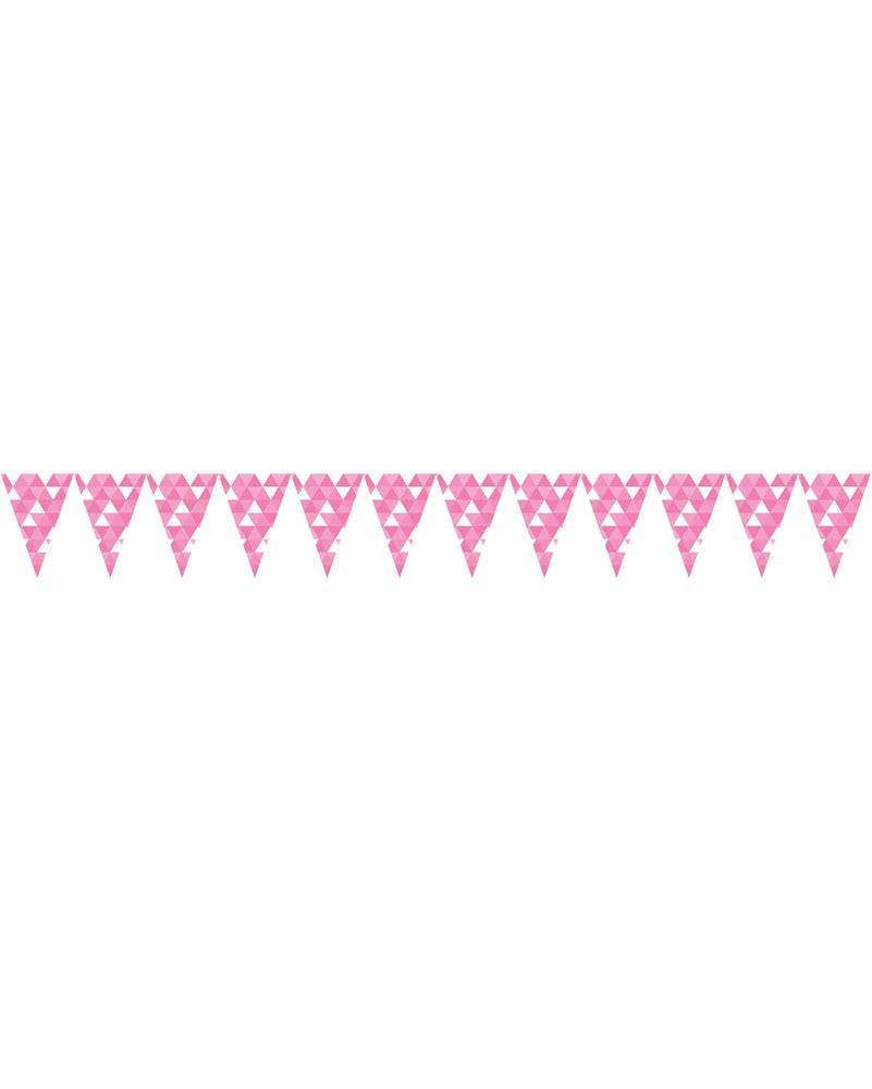 Candy Pink Fractal Flag Banner 2.75m