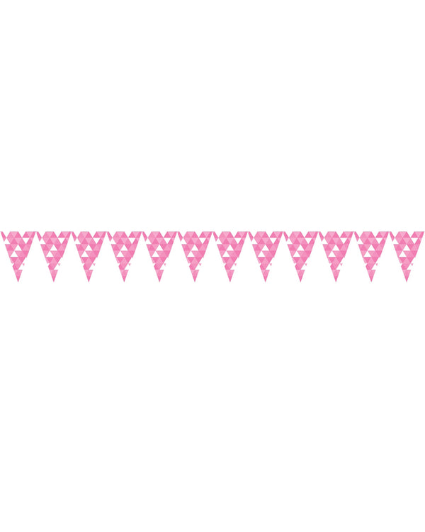 Candy Pink Fractal Flag Banner 2.75m