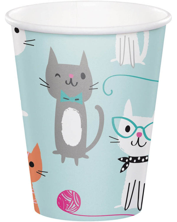 Purrfect Party 260ml Cups Pack of 8