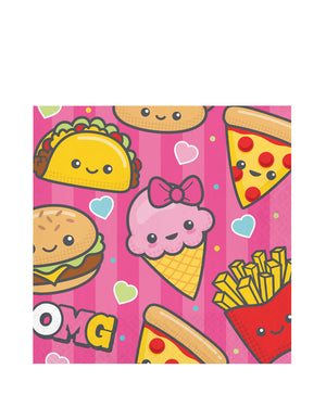 Junk Food Fun 2 Ply Lunch Napkins Pack of 16