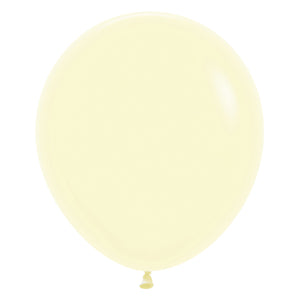 Sempertex 45cm Pastel Matte Yellow Latex Balloons 620, 6PK Pack of 6