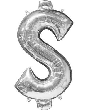Silver 40cm $ Symbol Balloon