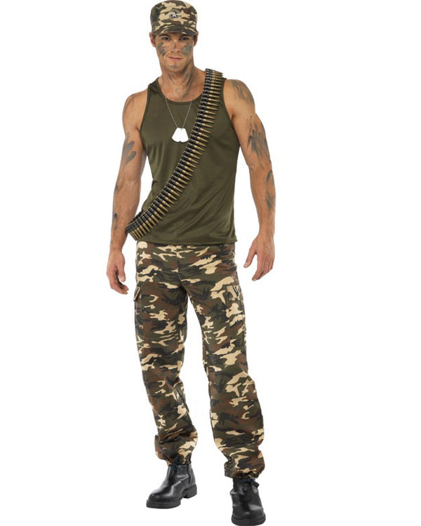 Khaki Camouflage Army Mens Costume