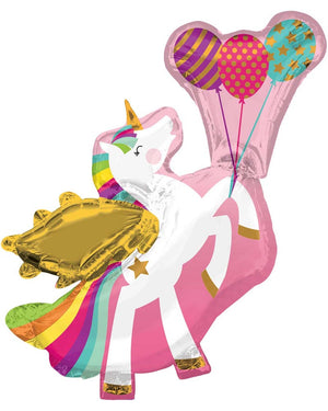 Winged Unicorn Supershape Foil Balloon