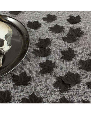 Boneyard Black Fabric Leaves Confetti