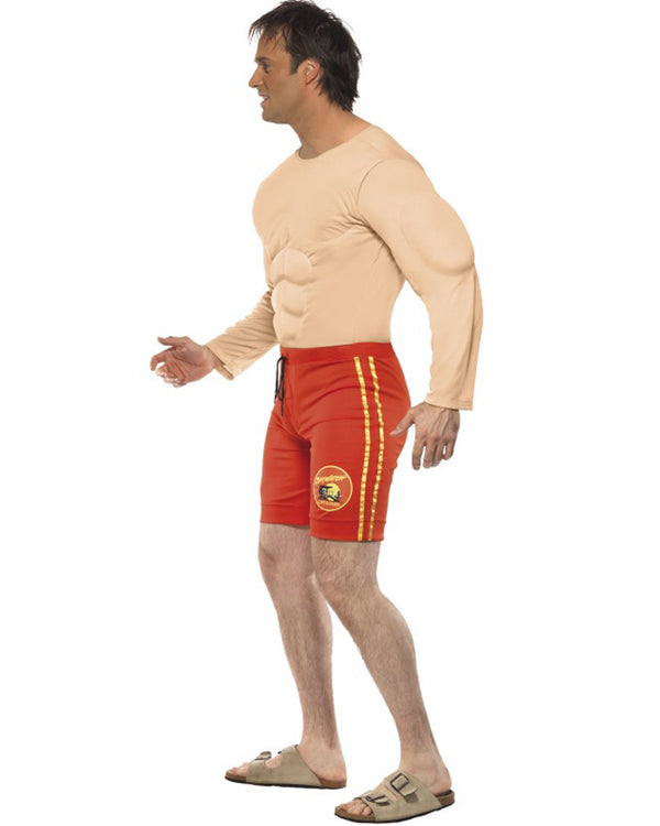 Baywatch Lifeguard Muscle Chest Mens Costume