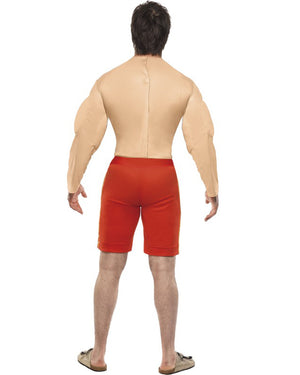 Baywatch Lifeguard Muscle Chest Mens Costume