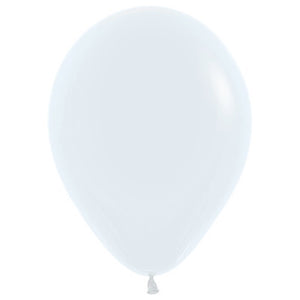 Sempertex 30cm Fashion White Latex Balloons 005, 100PK Pack of 100
