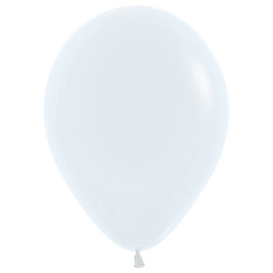 Sempertex 30cm Fashion White Latex Balloons 005, 100PK Pack of 100