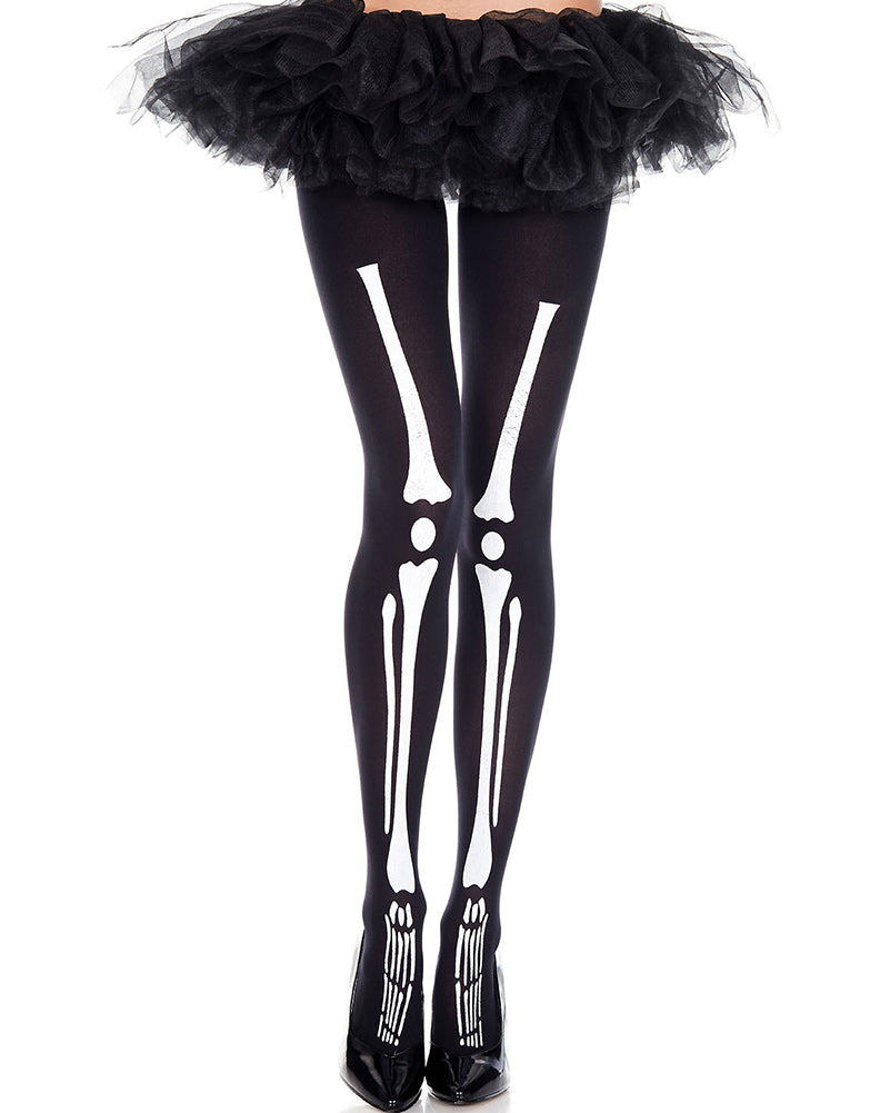 Skeleton Print Tights
