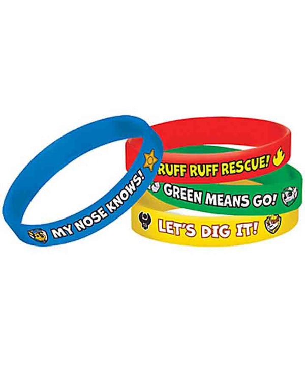 Paw Patrol Rubber Wristband Favours Pack of 4