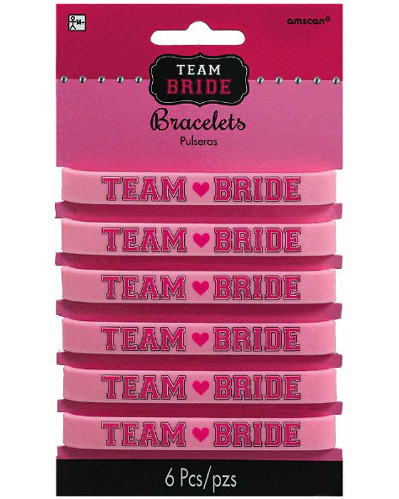Team Bride Bracelets Pack of 6