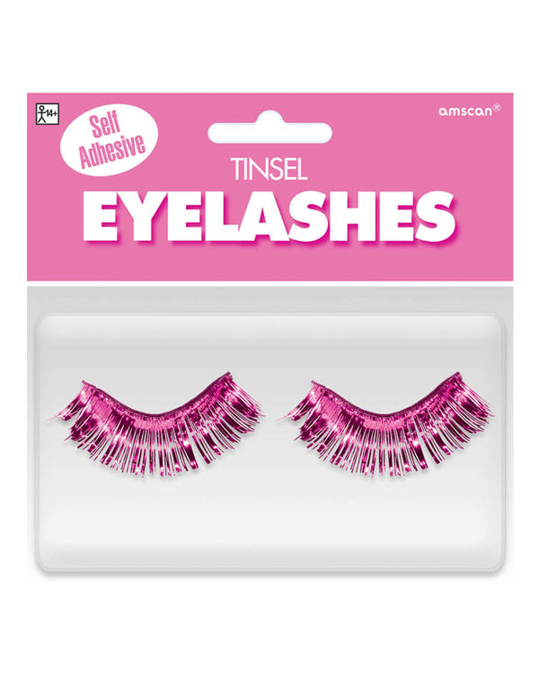 Pink Tinsel Eyelashes