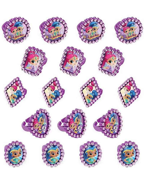 Shimmer and Shine Jewel Ring Favours Pack of 18