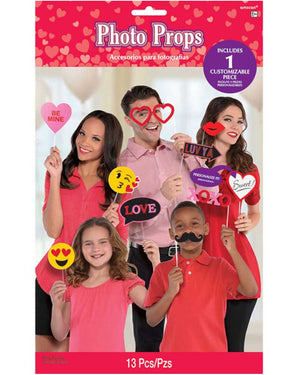 Valentines Day Photo Props Pack of 13
