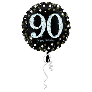 90th Sparkling Holographic Standard Foil Balloon
