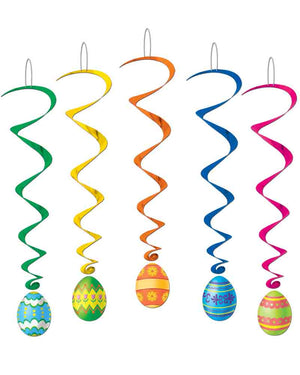 Easter Egg Whirl Hanging Decorations Pack of 5