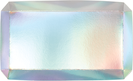 Shimmering Party Iridescent Cardboard Trays Pack of 2