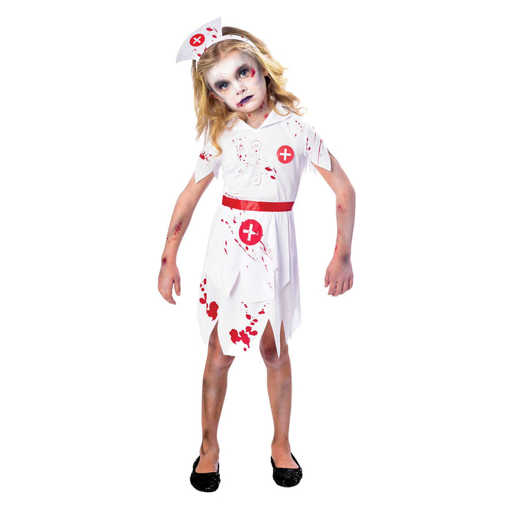 Zombie Nurse Girls Costume 5-6 Years