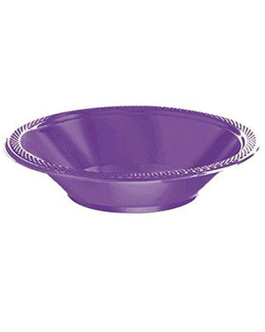 New Purple 355ml Plastic Bowls Pack of 20