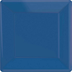 Paper Plates 26cm Square 20CT - Bright Royal Blue Pack of 20