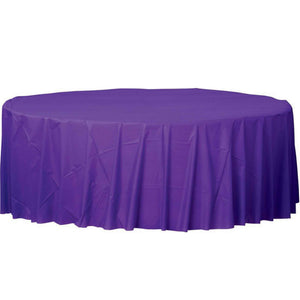 New Purple Plastic Round Tablecover