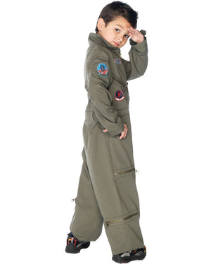 Top Gun Flight Suit Deluxe Boys Costume