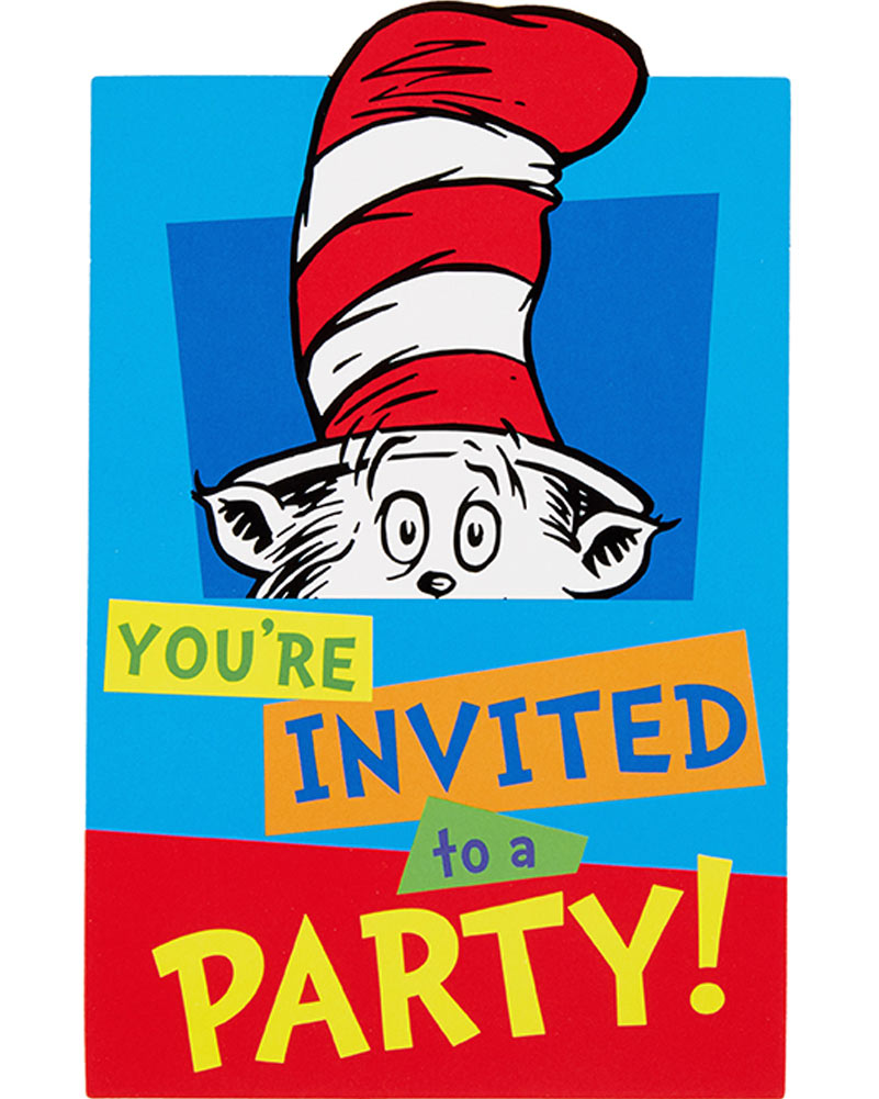 Dr Seuss Postcard Invitations