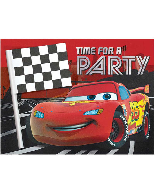 Disney Cars 3 Deluxe Jumbo Party Invitations Pack of 8