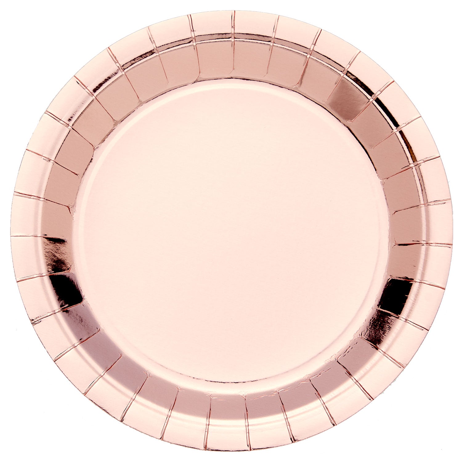 Rose Gold Metallic 23cm Paper Plates Pack of 8