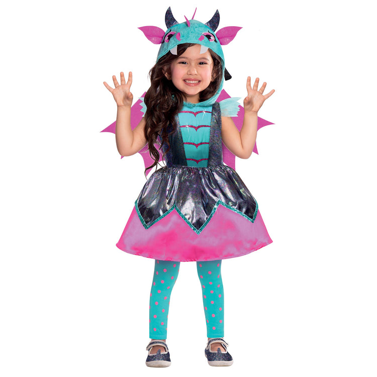 Little Mystic Dragon Girls Costume 3-4 Years