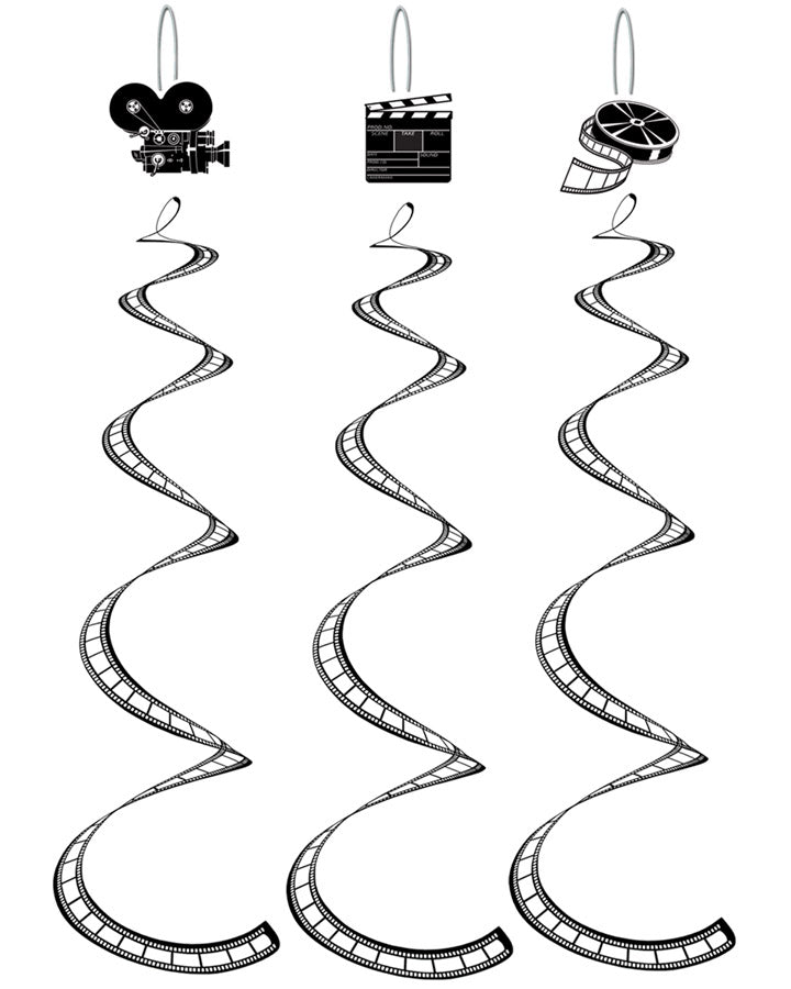 Hollywood Filmstrip Whirl Decorations