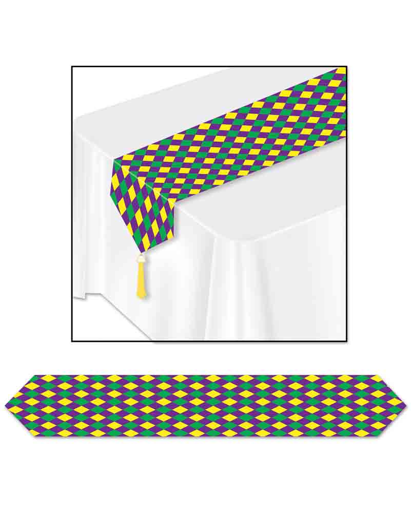 Mardi Gras Printed Table Runner