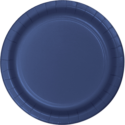 Navy Round Paper Plate 22cm Pack of 24