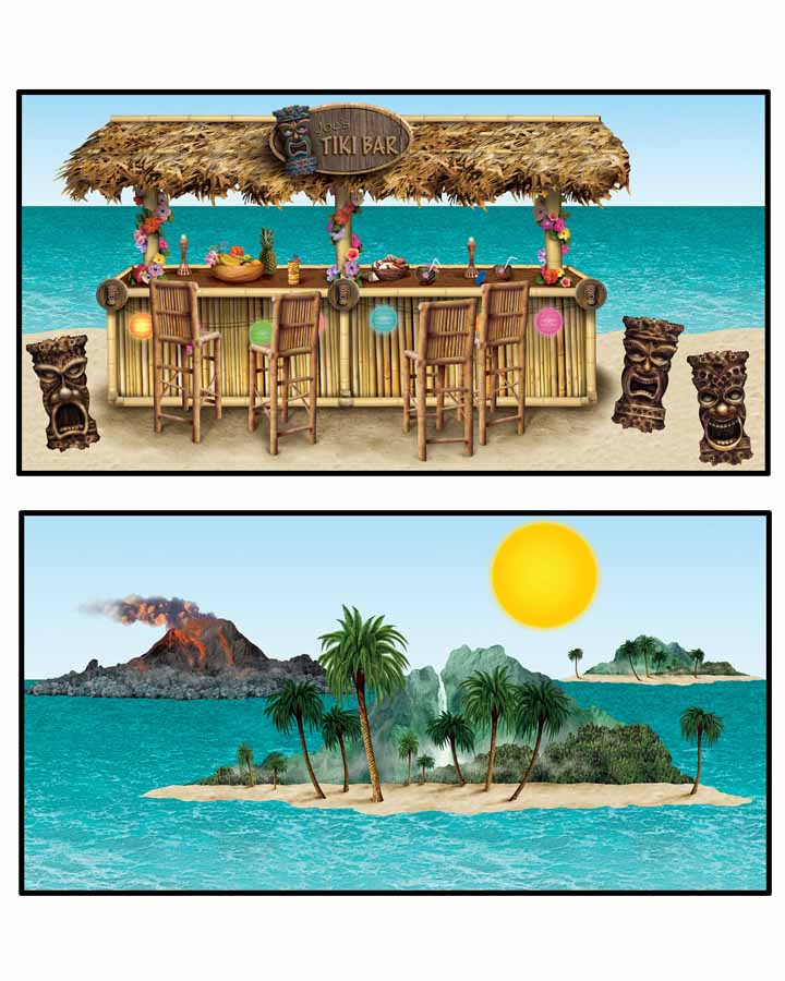 Tiki Bar and Island Prop Set