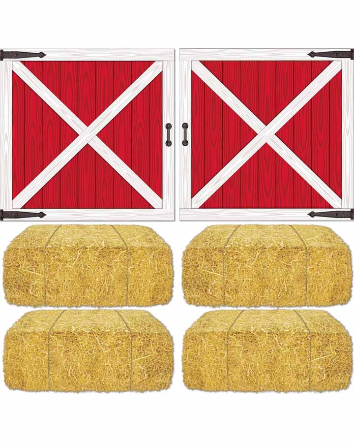 Barn Loft Door and Hay Bale Prop Cutouts