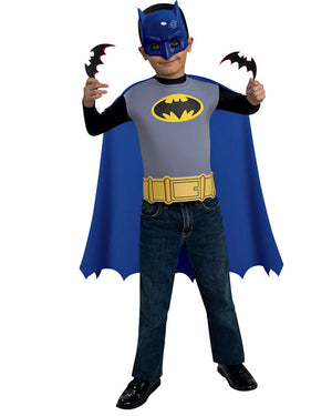 Batman Boys Mask Belt Batarangs and Top with Cape Kit