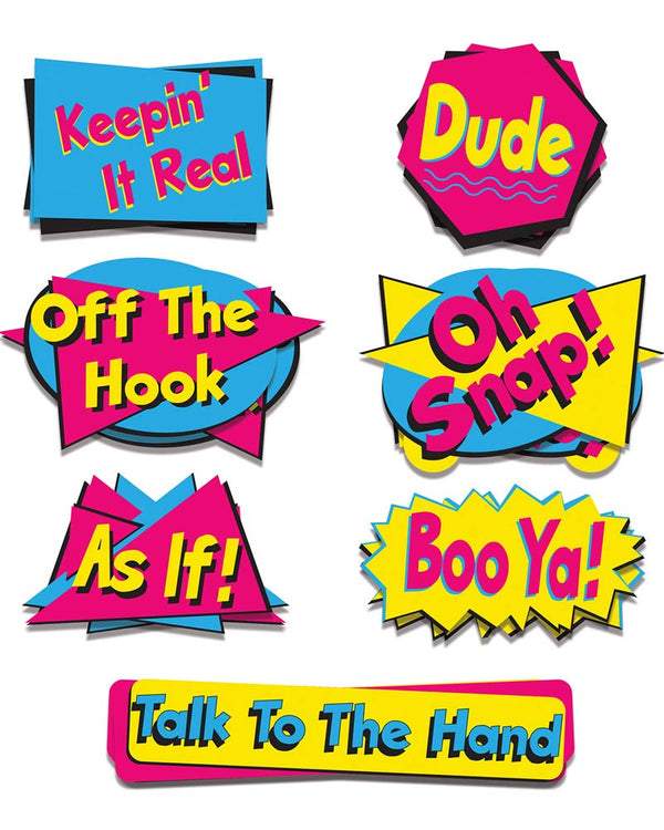 I Love the 90s Phrase Cutouts