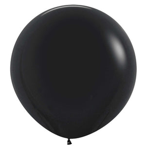 Sempertex 60cm Fashion Black Latex Balloons 080, 3PK Pack of 3