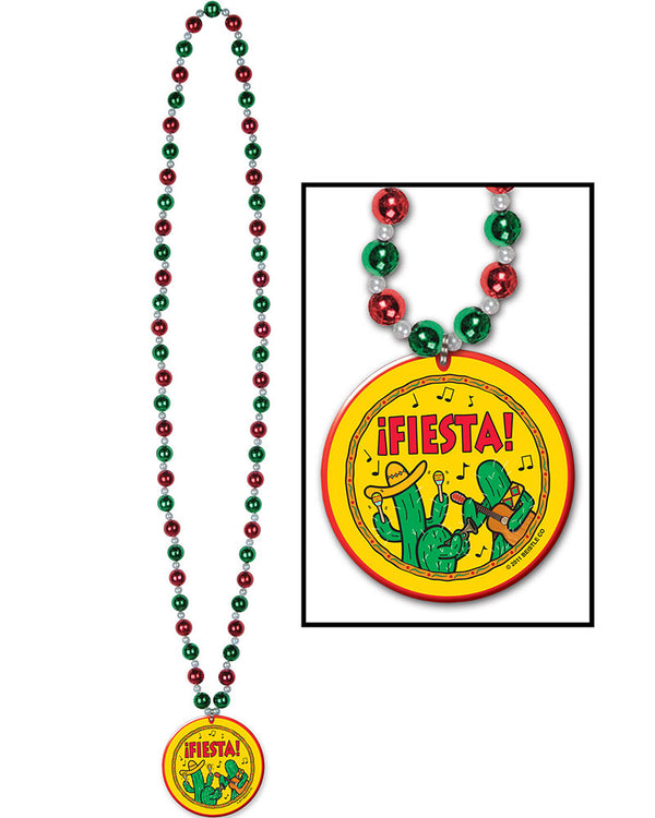 Fiesta Beads with Medallion Necklace