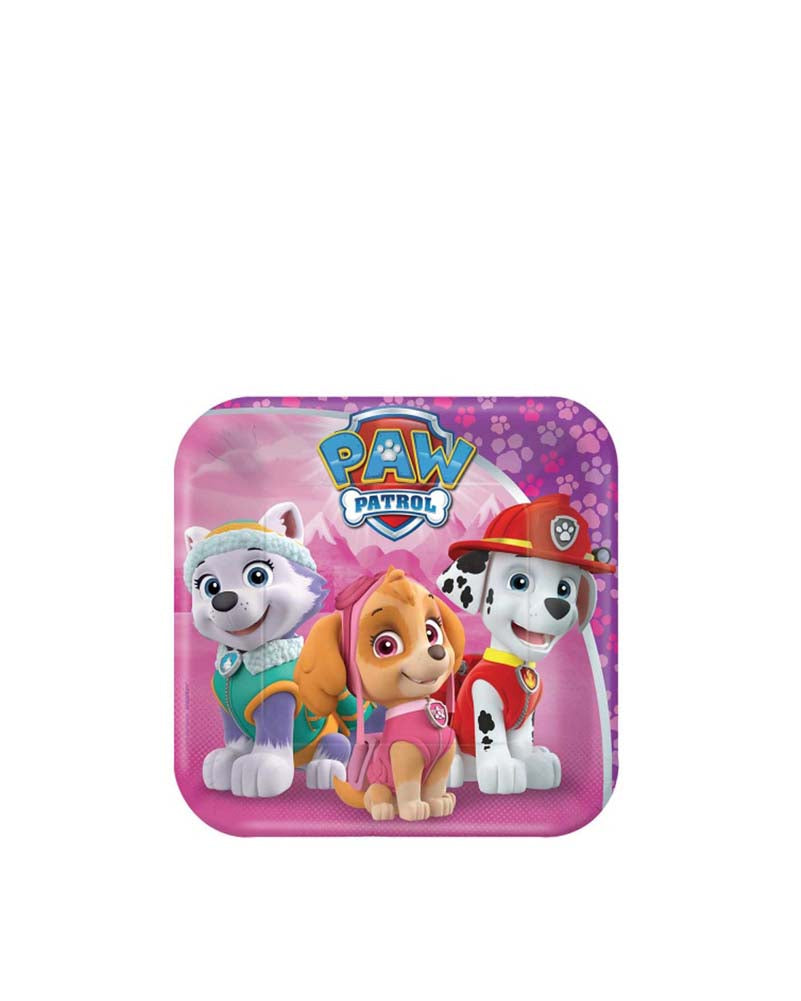 Girls Paw Patrol 18cm Plates Pack of 8