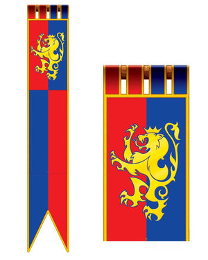Jointed Medieval Flag Pull Down Cutout