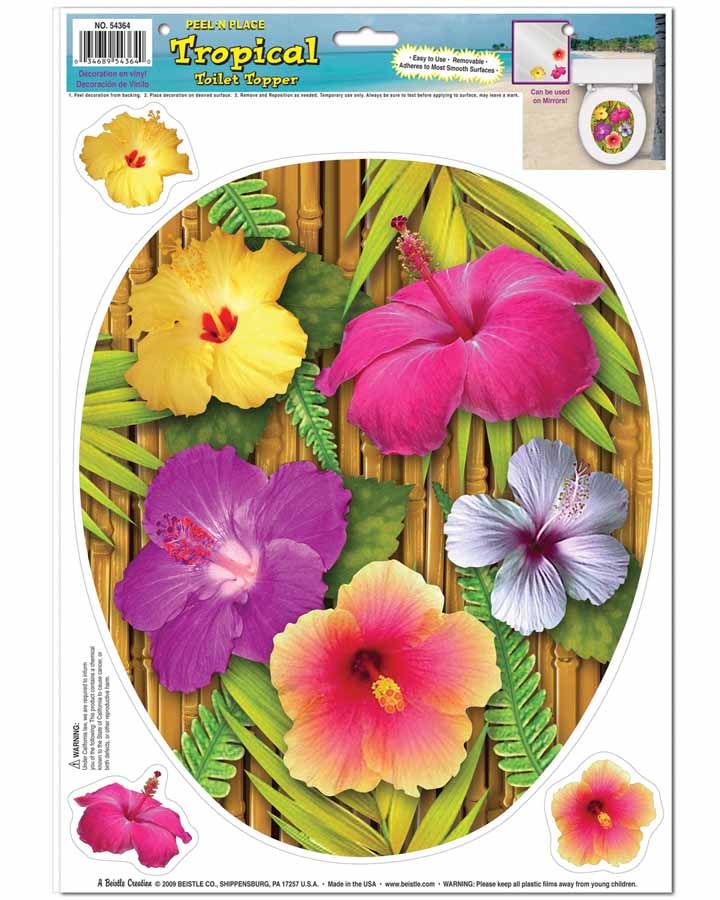 Hawaiian Tropical Toilet Topper
